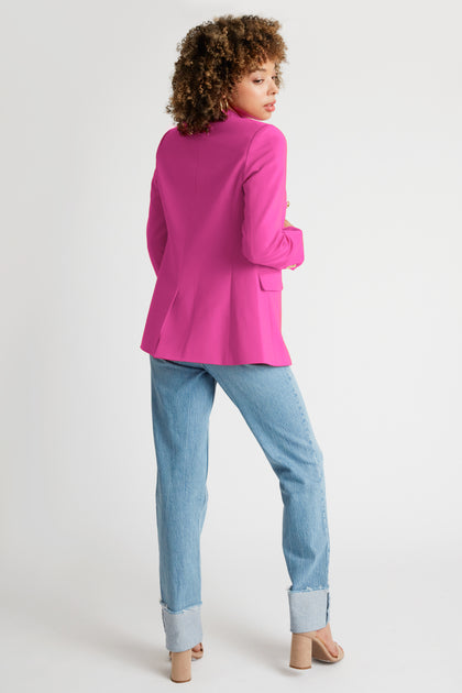 Pauline Double Breasted Luxury Blazer in Pink – Caldwell Collection