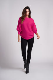Hot Pink Ivy Dolman Sleeve Sweater
