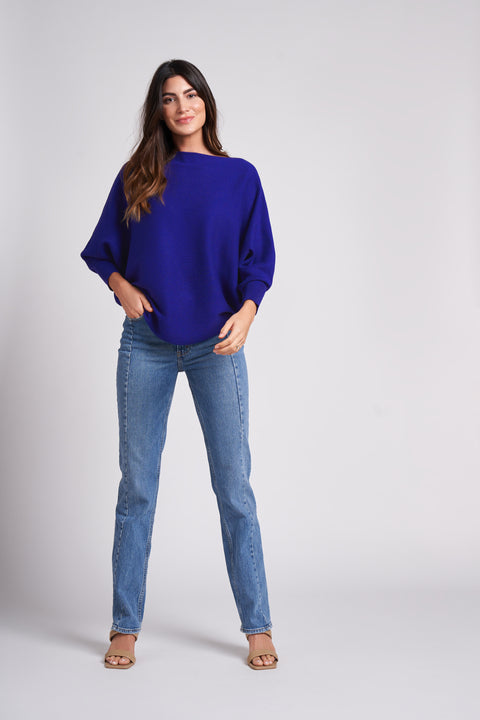 Sapphire Blue Ivy Dolman Sleeve Sweater