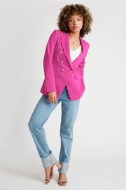 Pauline Double Breasted Luxury Blazer in Pink