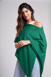 Dark Green Eva Lightweight Knit Poncho