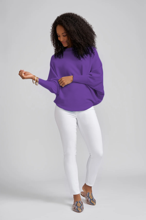 Purple Ivy Dolman Sleeve Sweater