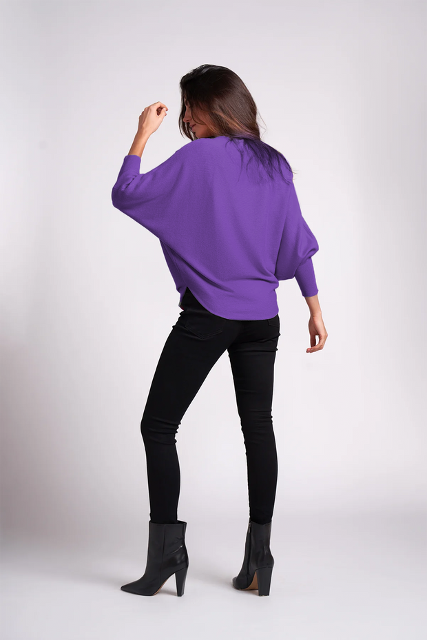 Purple Ivy Dolman Sleeve Sweater