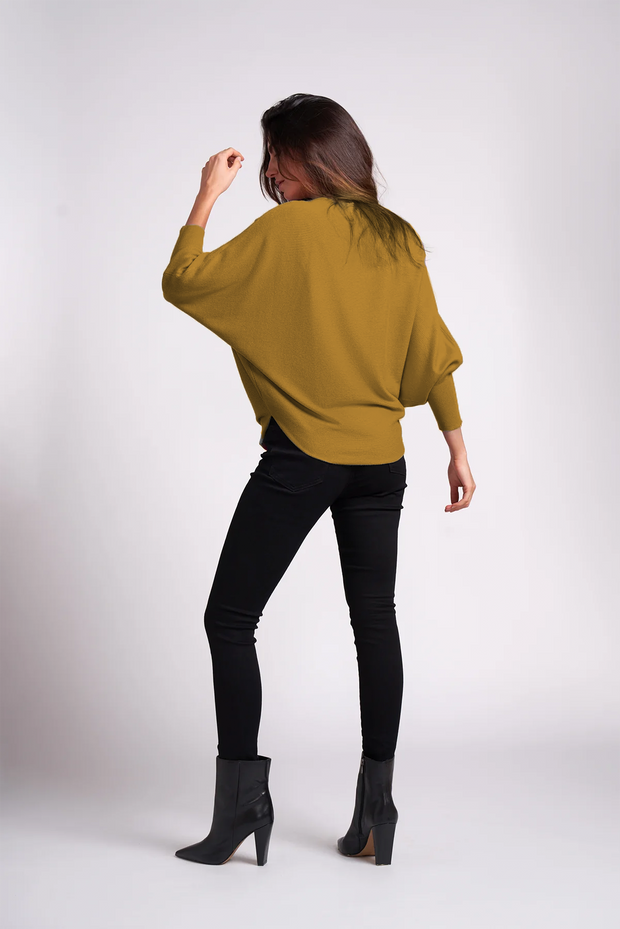 Old Gold Ivy Dolman Sleeve Sweater