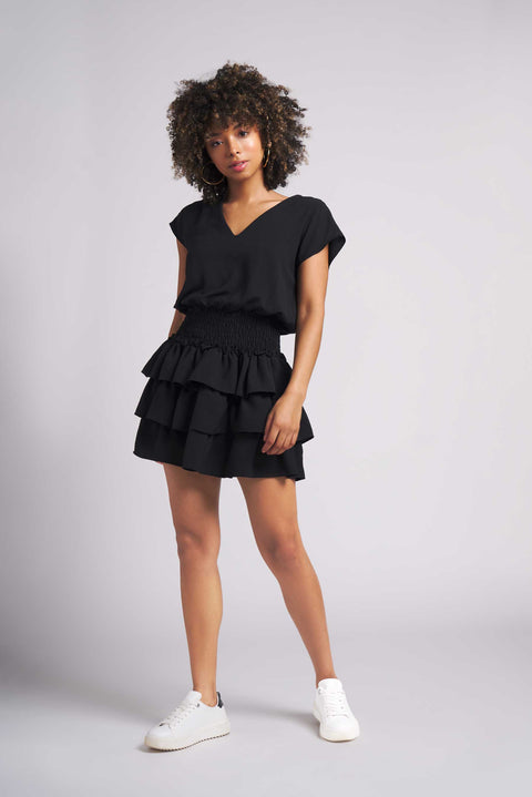 noir mini dress Canne Drop Waist Mini Dress in Noir L / Noir