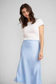 Sky Blue Sophie Midi A-Line Skirt