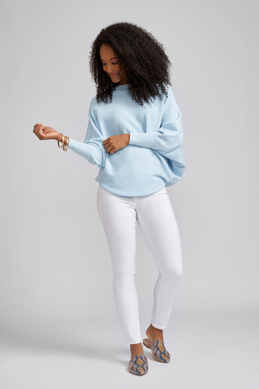 Star Vixen Women's Dolman Sleeve Hi-Low Top - Brushed Knit Casual Blouse - View #9