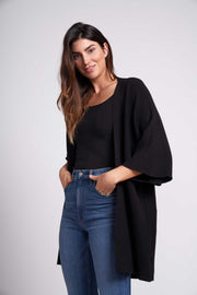 Noir Reece One Size Sweater Cardigan with 3/4 Sleeves