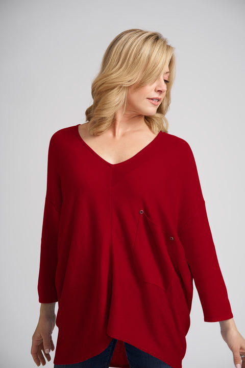 Simply Red Mara Sweater with Pocket Detail